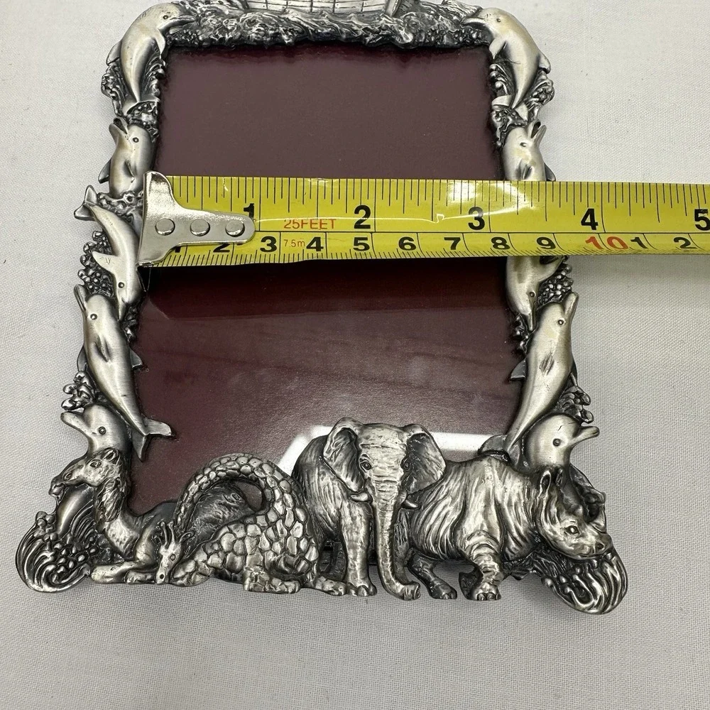 Metal Noah's Ark Vintage Picture Frame 3.5x5